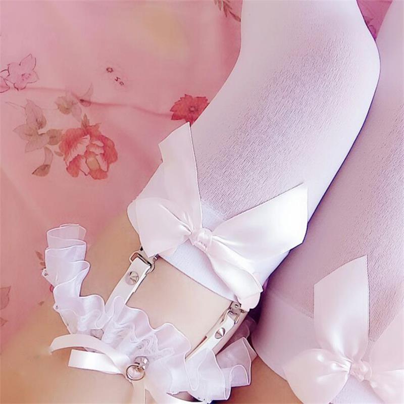 Lace Bow Garter socks Leg clamp SS2134