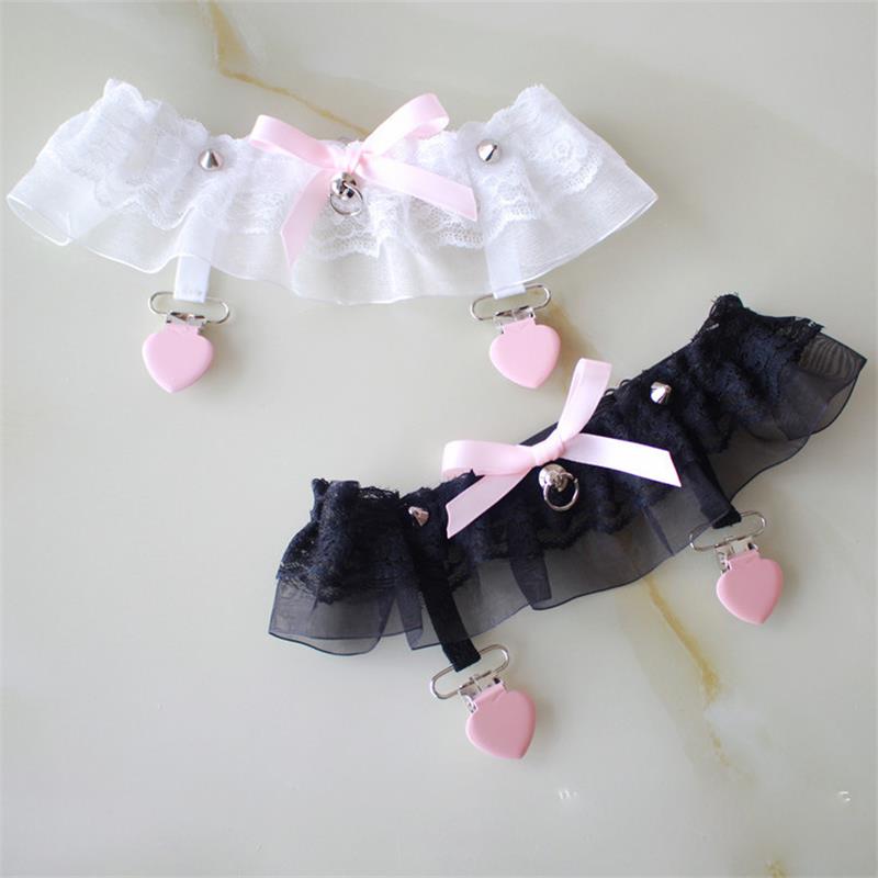 Lace Bow Garter socks Leg clamp SS2134