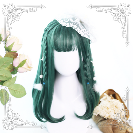 Lolita Dark Green Long Wig WS1048