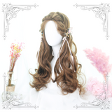 Lolita Brown-Yellow Long Curly Wig WS1054