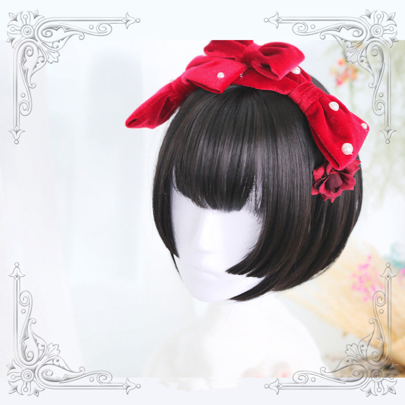 Lolita Black Straight Hair Wig WS1023