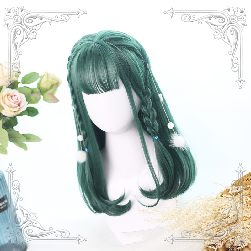 Lolita Dark Green Long Wig WS1048