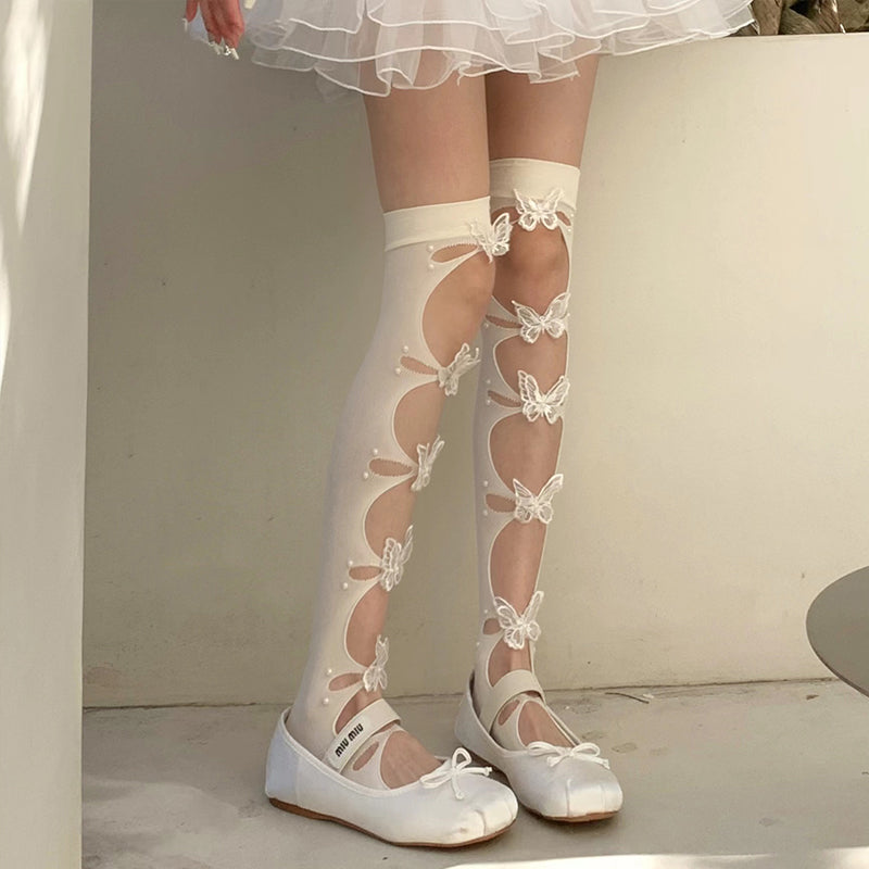 Bow lace stockings  SS3194