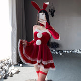 Pink Christmas bunny dress H224