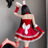 Pink Christmas bunny dress H224