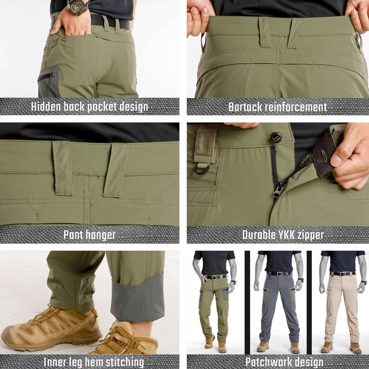 Cutter Tactical Pants | Quick Dry | Stretchy | Knee Pads Compatible