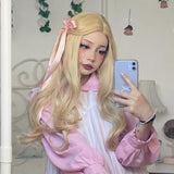 Lolita Golden-Yellow Long Curly Hair Wig  WS1067