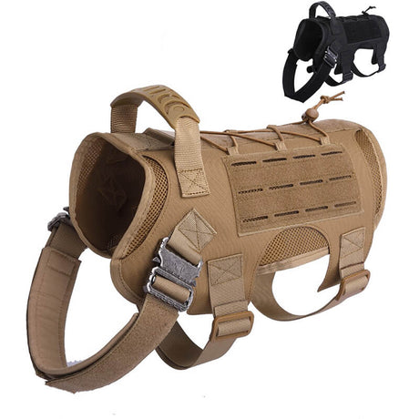 Heavy Duty Nylon Tactical Service Dog Harness - Ideal for Dog Training, No-Pull Design
