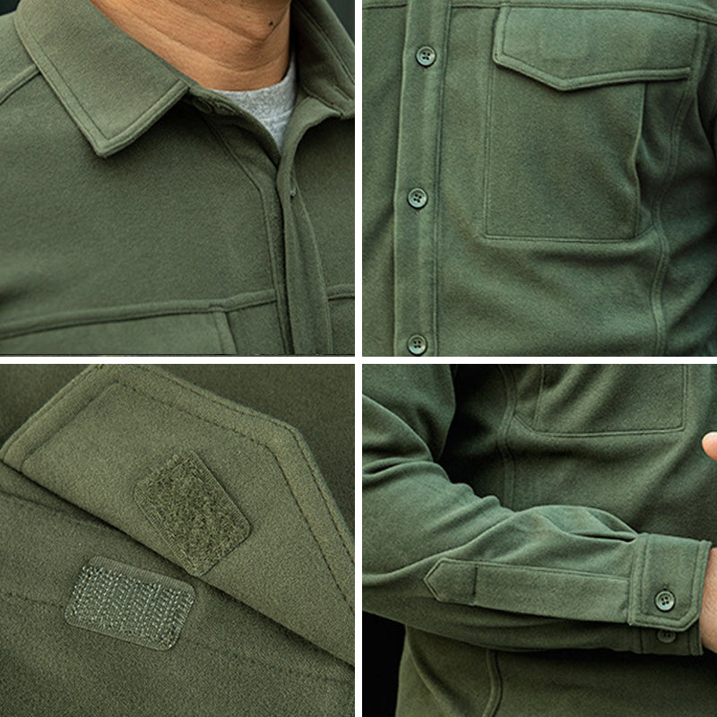 Archon Tactical Men's Long Sleeve Shirt - Stretch Fabric, Warm Winter Jacke